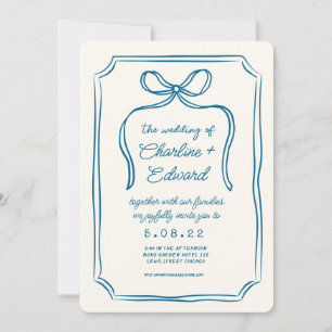 Handgezeichnete Funky Zeichnend Handschriftenhochz Einladung