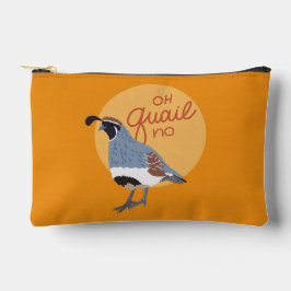 Handgezeichnete Gambel's Wachtel "Oh Quail No"  Zubehörtasche