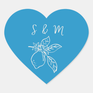 Handgezeichnete Gastgeschenk Hochzeit-Aufkleber Herz-Aufkleber