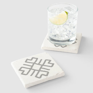 Handgezeichnete geometrische Entwurfsherzen für di Steinuntersetzer