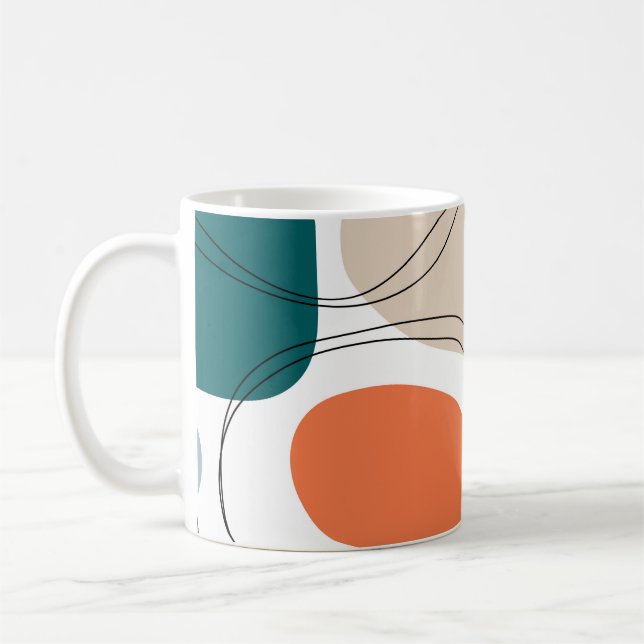 Handgezeichnete geometrische, nahtlose, moderne ab kaffeetasse (Links)