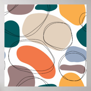 Handgezeichnete geometrische, nahtlose, moderne ab poster