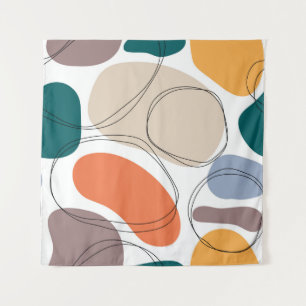 Handgezeichnete geometrische, nahtlose, moderne ab wandteppich