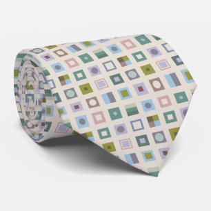 Handgezeichnete geometrische Quadrate Necktie Krawatte