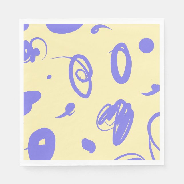 Handgezeichnete, geschwungene Linien, die Papierse Serviette (Vorderseite)