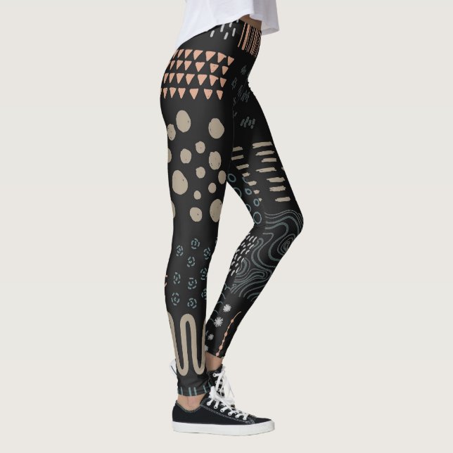 Handgezeichnete Gestaltungselemente - Formen versc Leggings (Rechts)