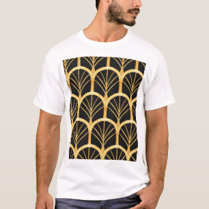 Handgezeichnete Gold-Imitation Wasserfarbe T-Shirt