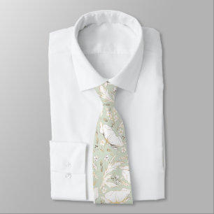 Handgezeichnete goldene Wildblumen elegante Salbei Krawatte
