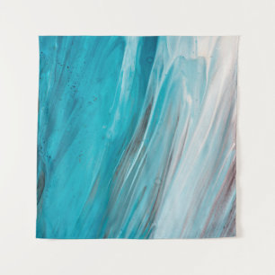 Handgezeichnete Gouache-Malerei. Abstrakter Kunsth Wandteppich
