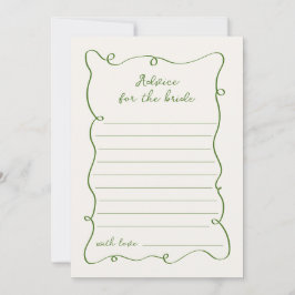 Handgezeichnete Green Frame Advice Card Einladung