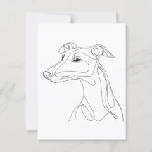 Handgezeichnete Greyhound Line Art - Minimalistisc