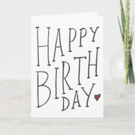 Handgezeichnete Happy Birthday-Karte gefaltet Karte