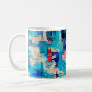 Handgezeichnete, helle Malerei, Hintergrund in Imp Kaffeetasse
