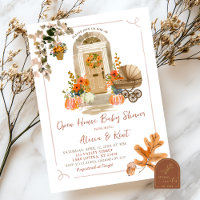 Handgezeichnete Herbst-Baby-Open-House-Party