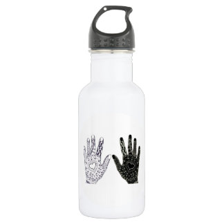 Handgezeichnete Herz-Hände Trinkflasche