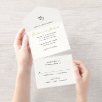 Handgezeichnete Herzen Doodle Moderne Hochzeit