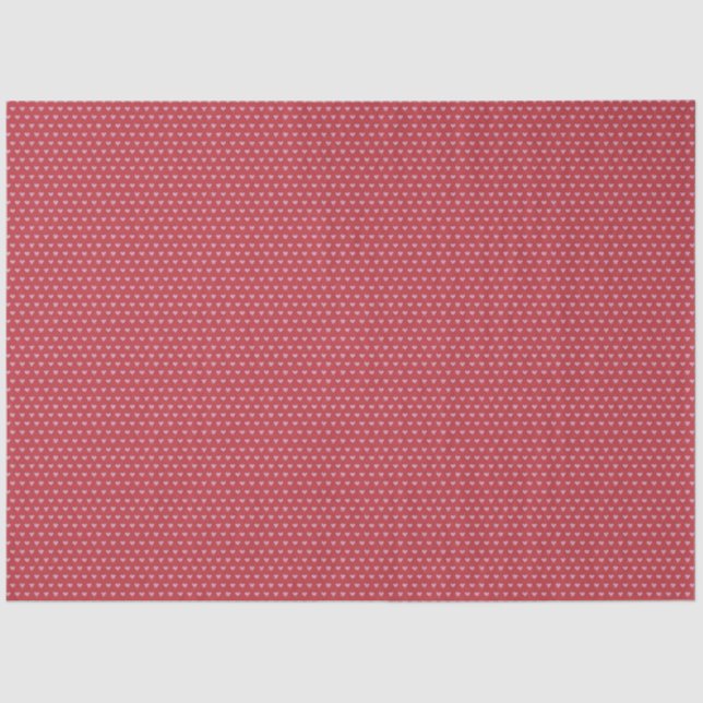 Handgezeichnete Herzen Valentine Rosa und Grau auf Seidenpapier (Vorderseite)