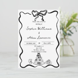 Handgezeichnete Hochzeit Einladung