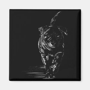 Handgezeichnete Hundeskizze Linienkunst minimalist Magnet