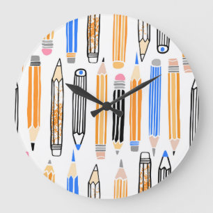 Handgezeichnete Illustration Große Wanduhr