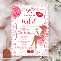 Handgezeichnete Illustration Rot Pink Lass uns wil