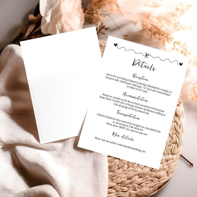 Handgezeichnete Illustrationen Hochzeit Begleitkarte (Von Creator hochgeladen)