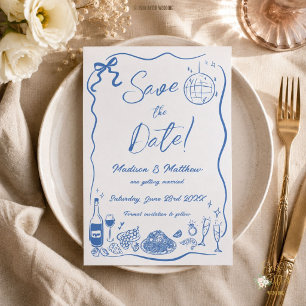 Handgezeichnete Illustrationen Scribble Doodles Ho Save The Date