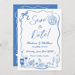 Handgezeichnete Illustrationen Scribble Doodles Ho Save The Date