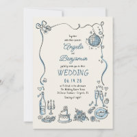 Handgezeichnete Illustrationen Whimsical Retro Hoc