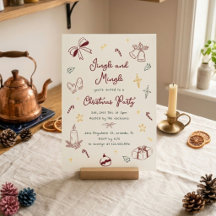 Handgezeichnete Jingle And Mingle Weihnachtsfeier