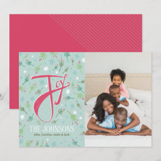 Handgezeichnete Joy-Feiertags-Postkarte Feiertagskarte