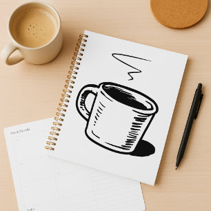 Handgezeichnete Kaffee-Tasse Sketch Minimalistisch Planer