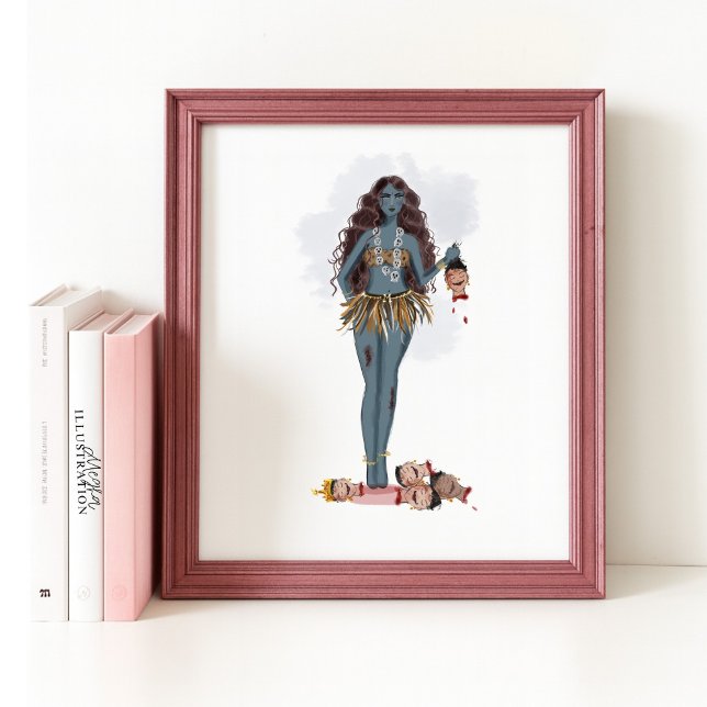 Handgezeichnete Kali maa, Indische Kunst Poster (Von Creator hochgeladen)