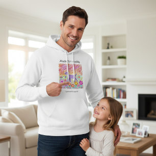Handgezeichnete Kinderkunst Geschenk für Papa Hoodie