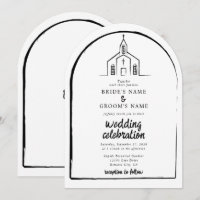 Handgezeichnete Kirche Traditionelle Whimsical-Hoc