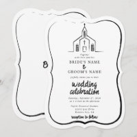 Handgezeichnete Kirche Traditionelle Whimsical-Hoc