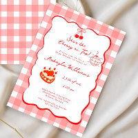 Handgezeichnete Kokette Kirsche auf dem Kopf Baby