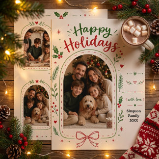 Handgezeichnete Kritzeleien Foto-Bogen Weihnachten