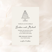 Handgezeichnete Kuchen Doodle Moderne Hochzeit