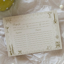 Handgezeichnete 'Laced in Love' Brautparty Rezeptk