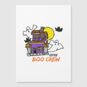 Handgezeichnete Little Boo Crew Halloween Magnetkarte