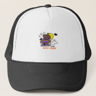Handgezeichnete Little Boo Crew Halloween Truckerkappe