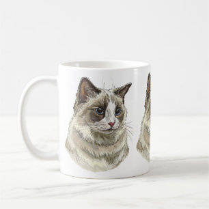 Handgezeichnete Luffy Ragdoll-Katze Kaffeetasse