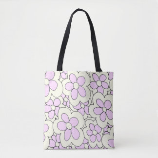 Handgezeichnete lustige Blume drucken pink weiß