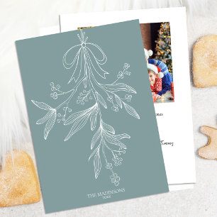 Handgezeichnete Mistel & Schleife Weihnachten Stau