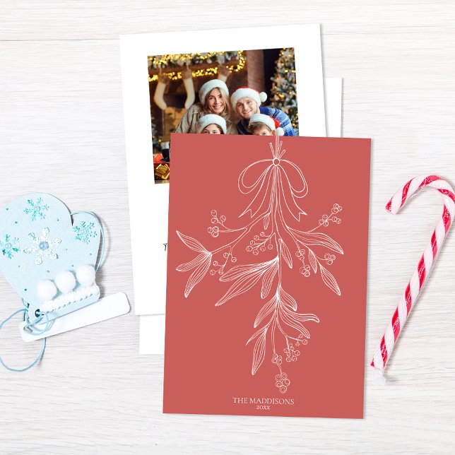 Handgezeichnete Mistel & Schleife Weihnachten Stau (Von Creator hochgeladen)