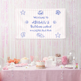 Handgezeichnete Muscheln Bachelorette WELCOME Banner