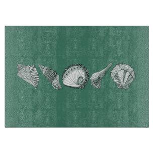 Handgezeichnete Muscheln Schneidebrett
