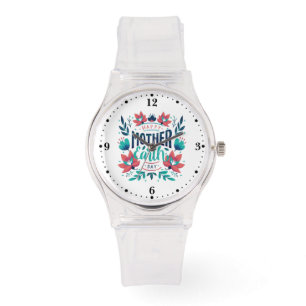 Handgezeichnete Mutter Erde Tag Design-23184 Armbanduhr
