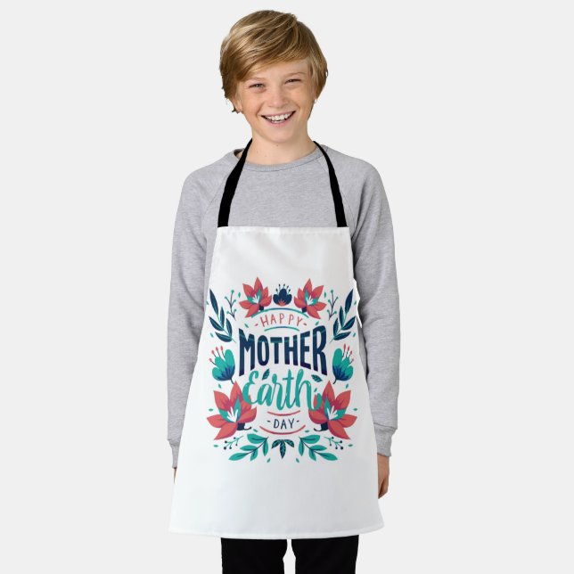Handgezeichnete Mutter Erde Tag Design-23184 Schürze (Getragen)